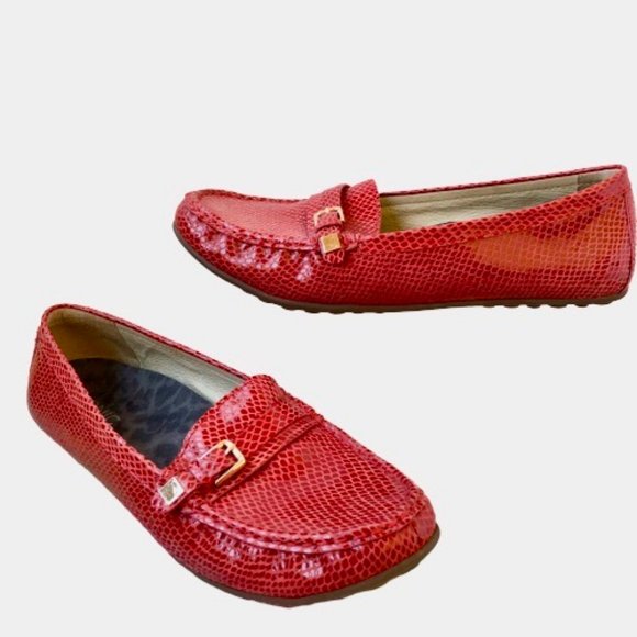 David Tate Loafer Patent Leather Snakeskin Print Womens size 12 - Picture 7 of 14